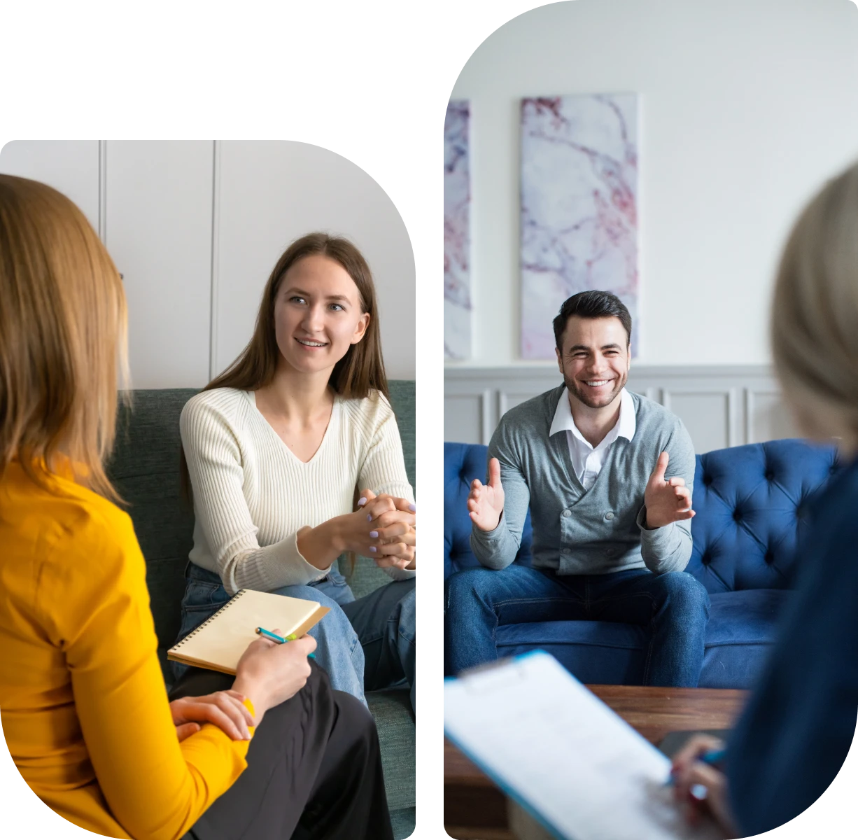 People engaging in a counseling session